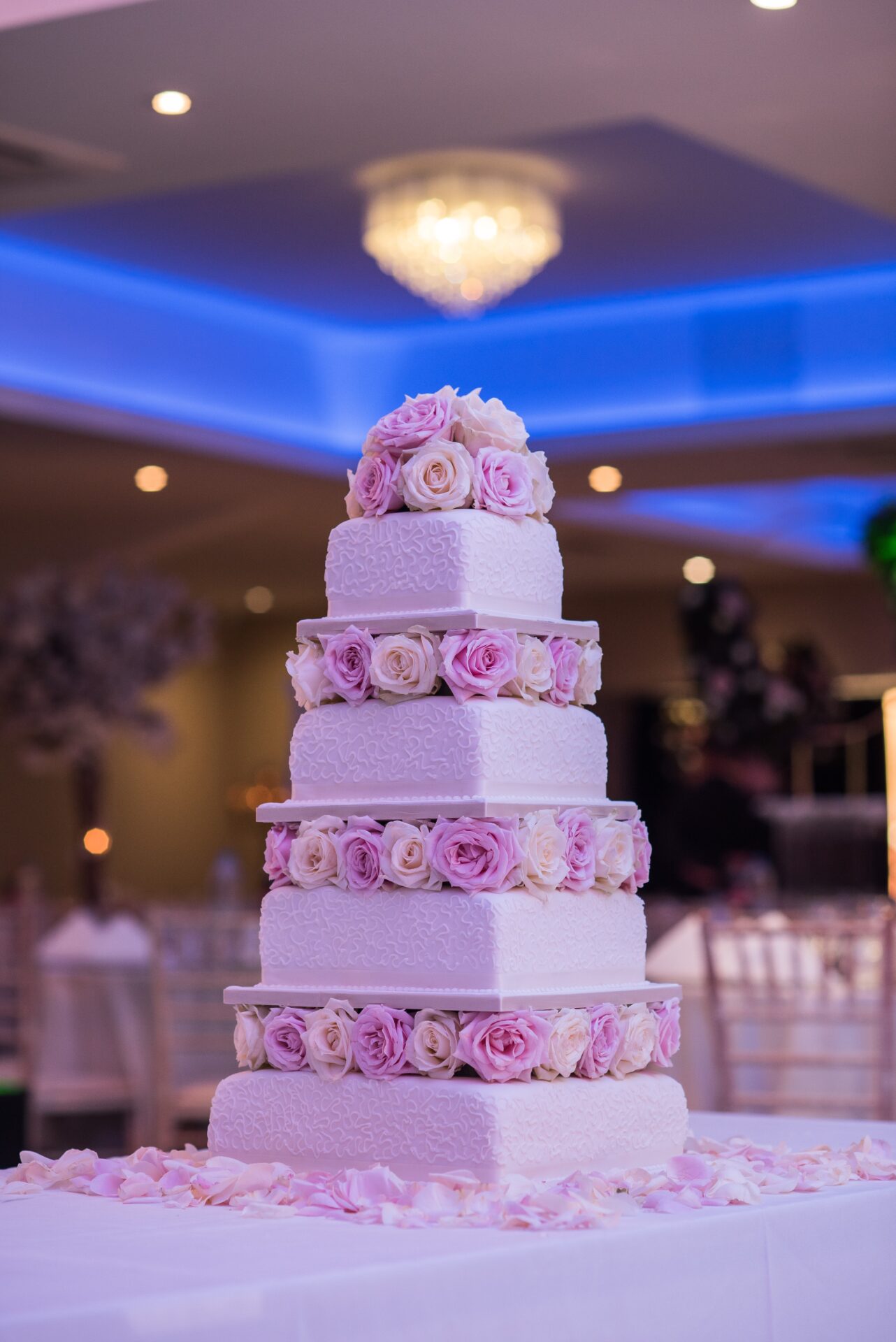Pink Wedding Cake 4 Tiers